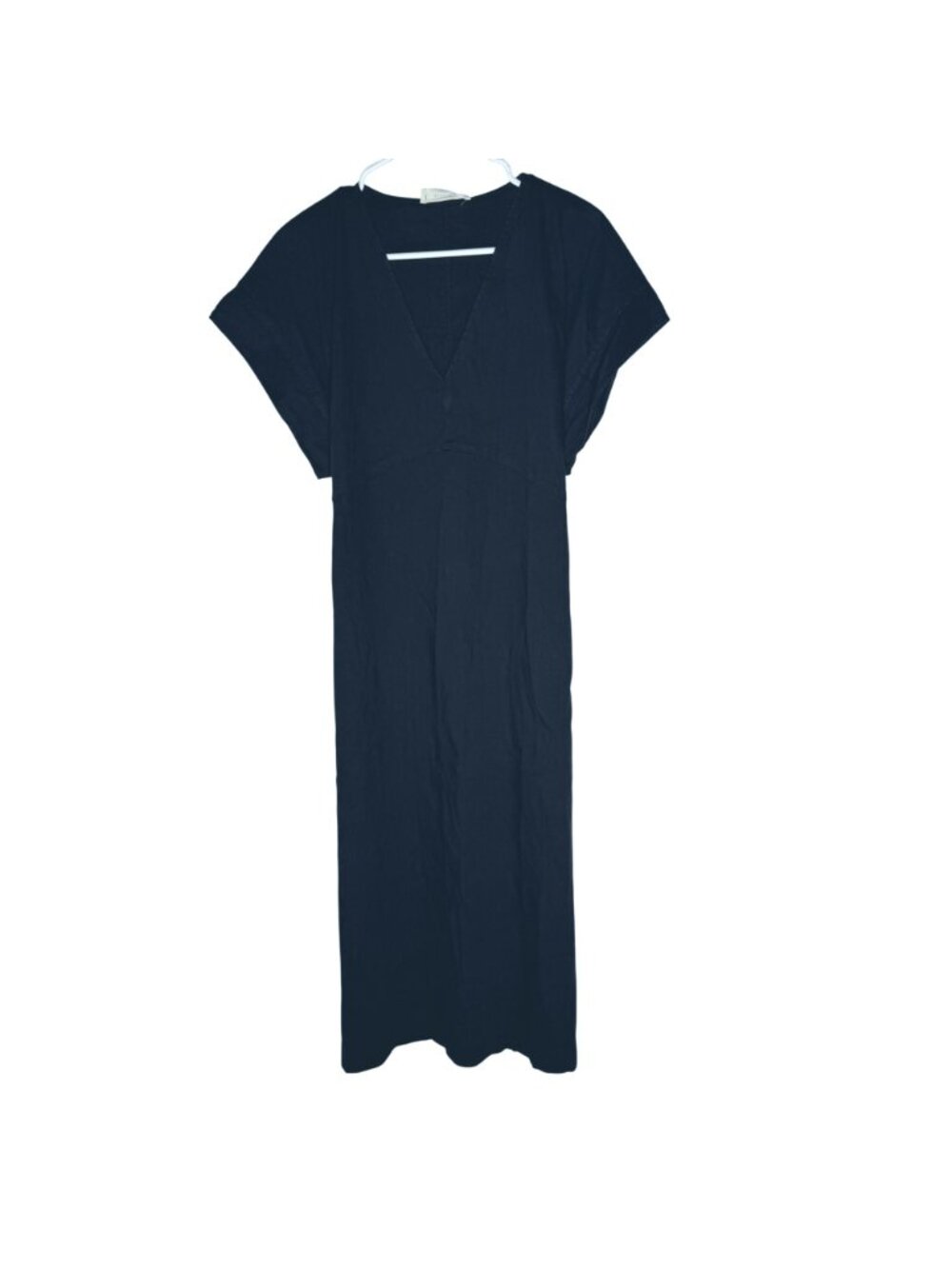 Everlane The Tie-Back Dress in Stretch Linen Black Size 6 NWT - Picture 2 of 6
